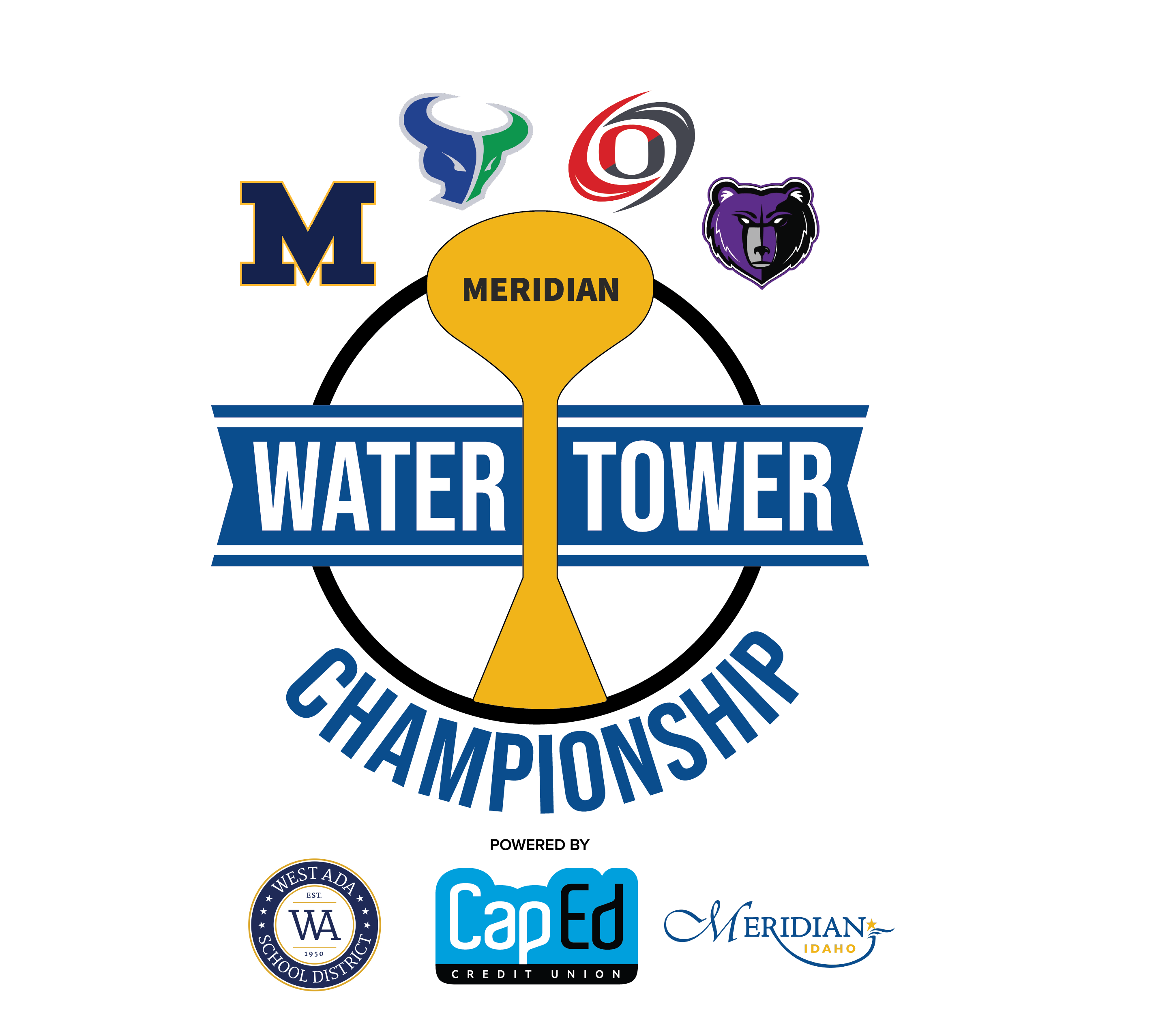 Meridian Water Tower Championship. Powered by West ADA School District, CapEd Credit Union and City of Meridian
